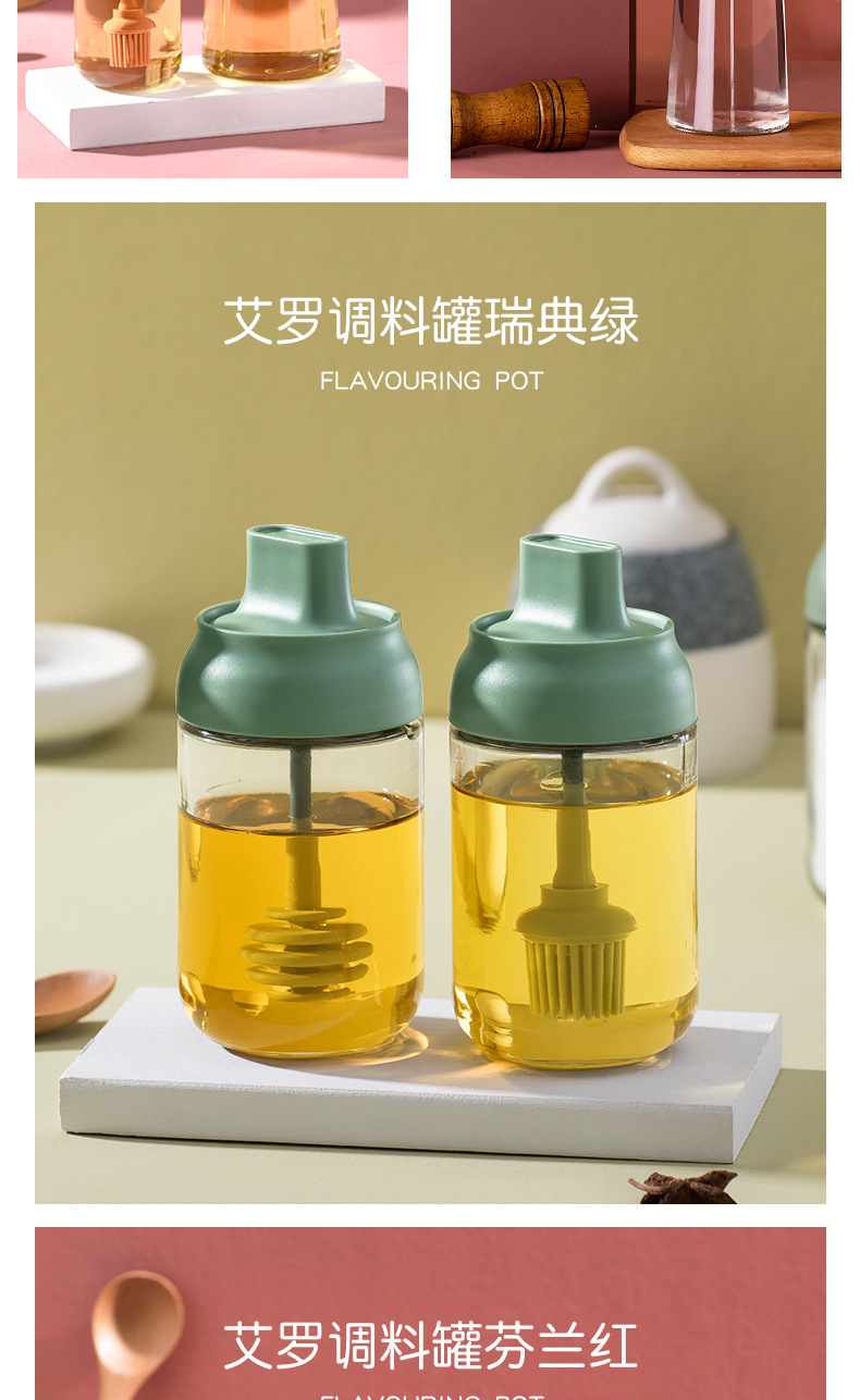 Large Capacity Glass Dust-Proof Leak-Proof Oil Pot Automatic Lid-Opening Oil Bottle Seasoning Bottle