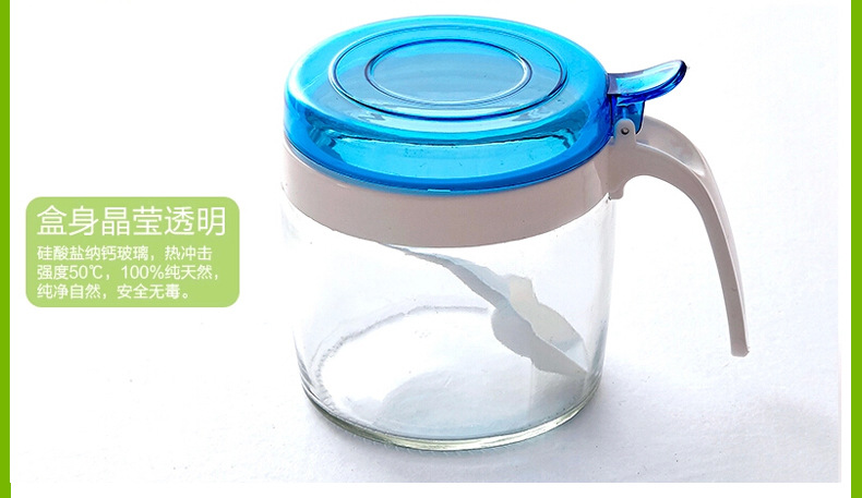 Longshida kitchen supplies European style creative seasoning box seasoning pot seasoning bottle glass spoon set