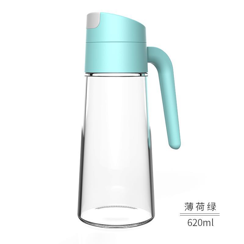Oiler Automatic Open Cover Glass Leak-Proof Kitchen Household Seasoning Bottle Oil Tank Vinegar Pot Sauce Oil Bottle
