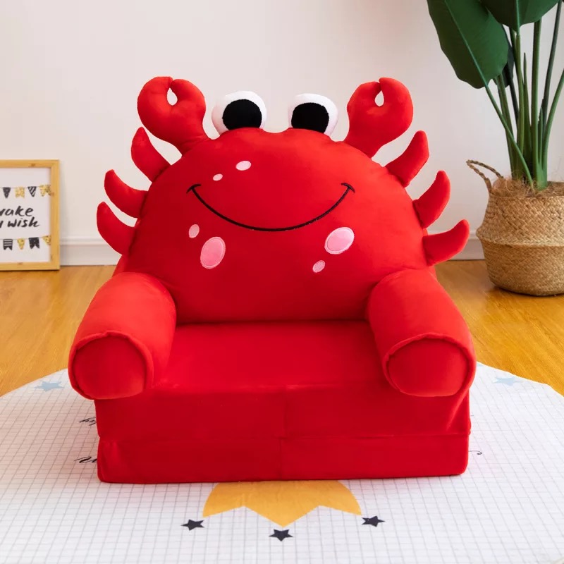 Folding Children&#039;s Sofa Lazy Sofa Plush Toy Cartoon Sofa Stool Portable Car Living Room Toy