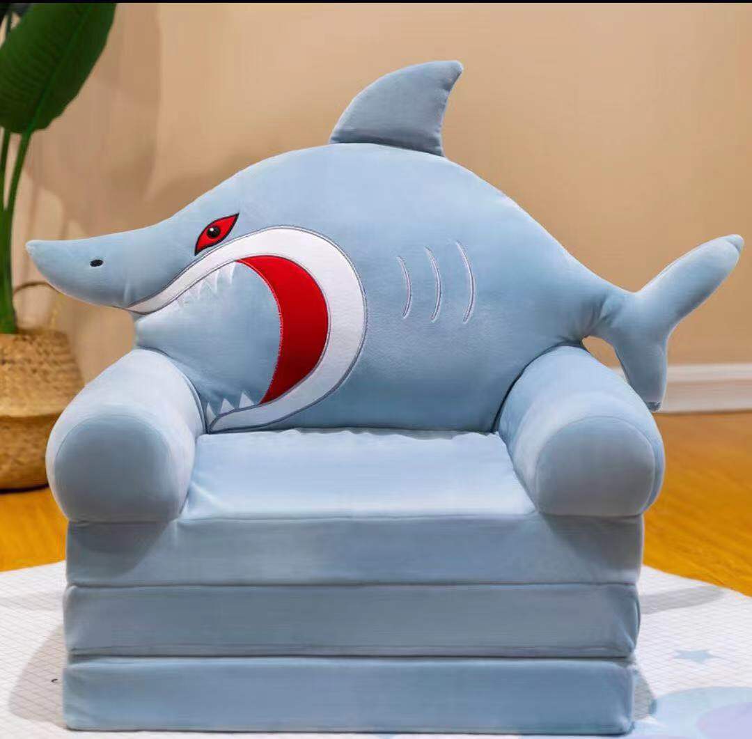 Folding Children's Sofa Lazy Sofa Plush Toy Cartoon Sofa Stool Portable Car Living Room Toy