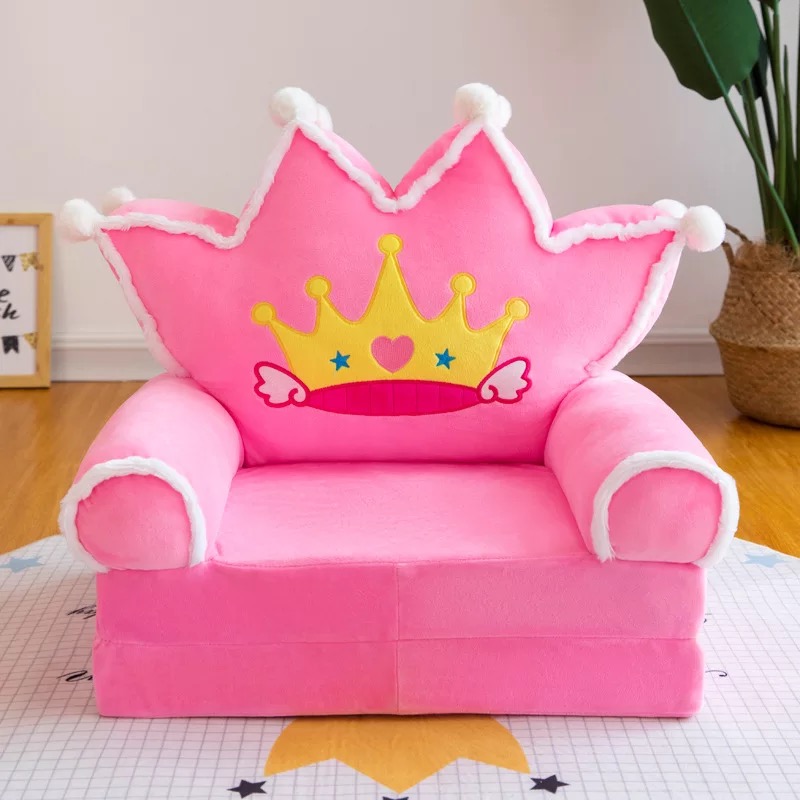 Folding Children's Sofa Lazy Sofa Plush Toy Cartoon Sofa Stool Portable Car Living Room Toy