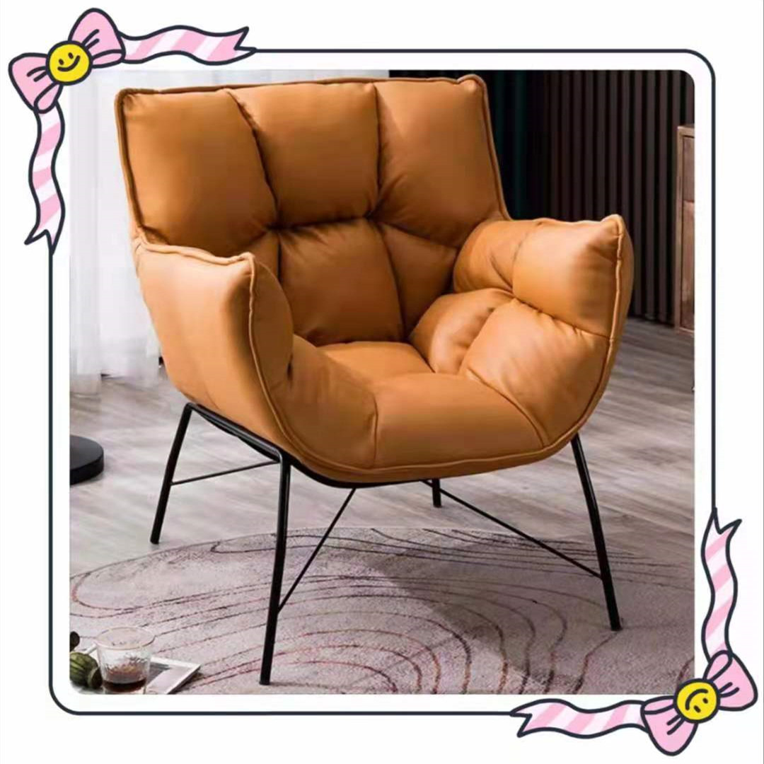 LV Character Furniture-Lazy Bone Chair Light Luxury Balcony Sofa Chair Lazy Sofa Living Room Bedroom Leisure Chair