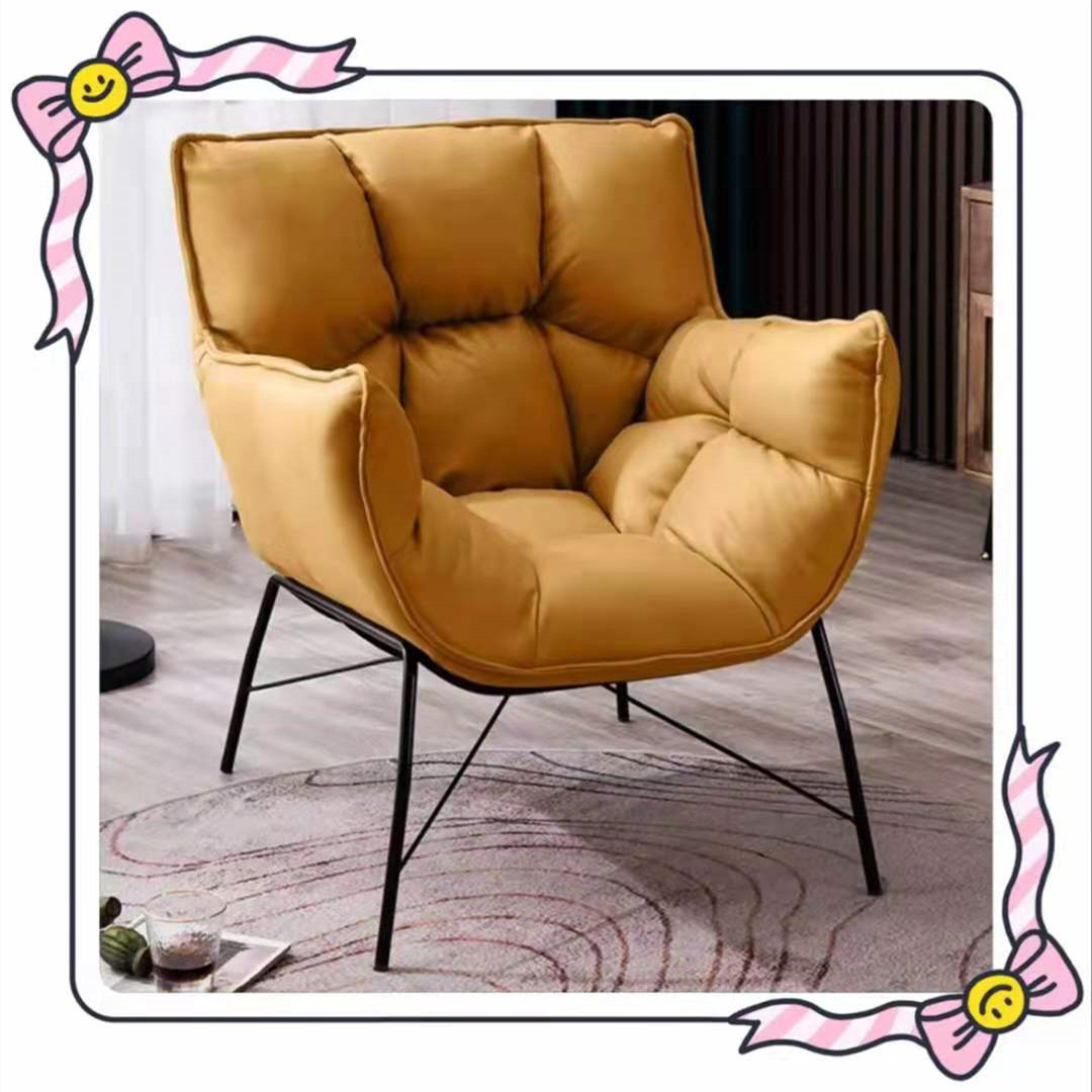 LV Character Furniture-Lazy Bone Chair Light Luxury Balcony Sofa Chair Lazy Sofa Living Room Bedroom Leisure Chair