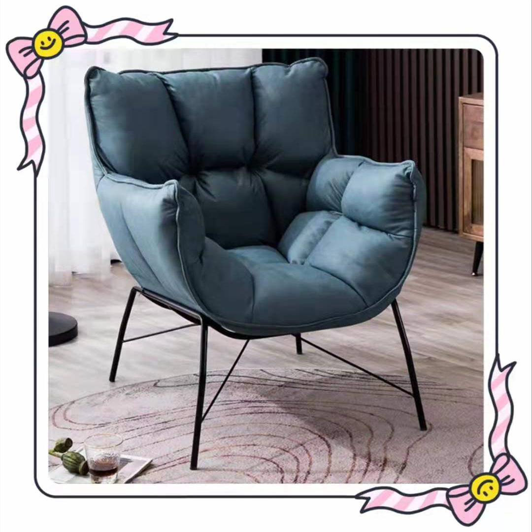 LV Character Furniture-Lazy Bone Chair Light Luxury Balcony Sofa Chair Lazy Sofa Living Room Bedroom Leisure Chair