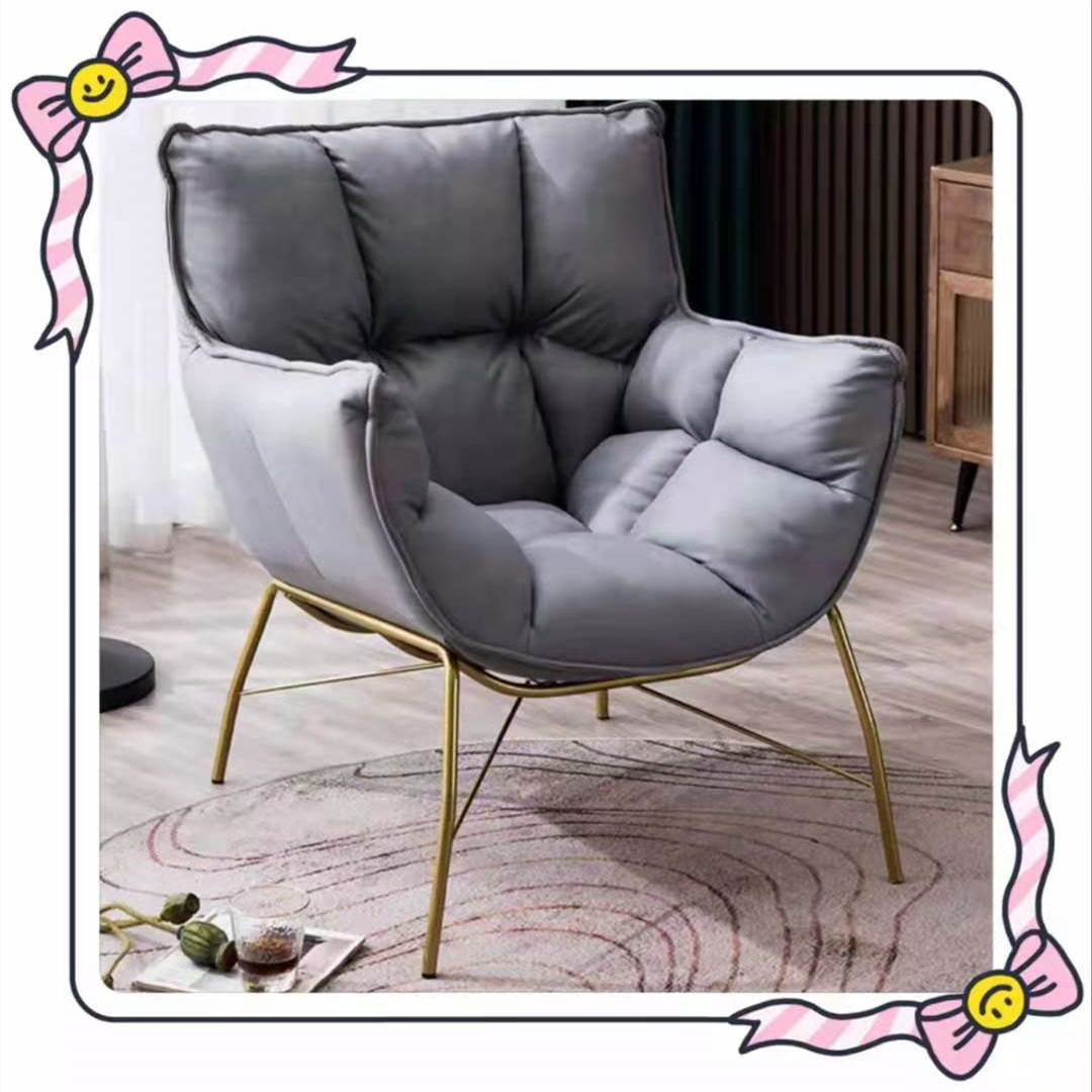 LV Character Furniture-Lazy Bone Chair Light Luxury Balcony Sofa Chair Lazy Sofa Living Room Bedroom Leisure Chair