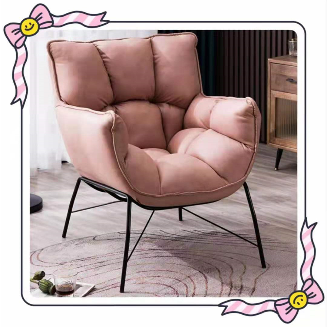 LV Character Furniture-Lazy Bone Chair Light Luxury Balcony Sofa Chair Lazy Sofa Living Room Bedroom Leisure Chair