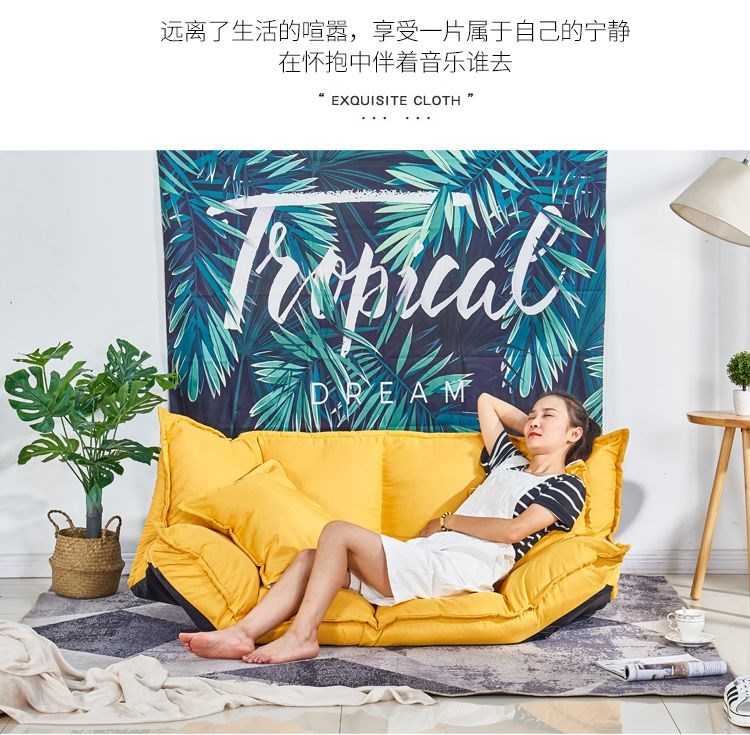 Lazy Sofa Tatami Small Apartment Foldable Floor Mini Bedroom Single Double Rental Room Japanese Bed Dual-Use Lazy Sofa
