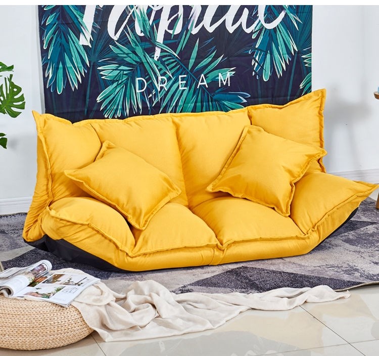 Lazy Sofa Tatami Small Apartment Foldable Floor Mini Bedroom Single Double Rental Room Japanese Bed Dual-Use Lazy Sofa