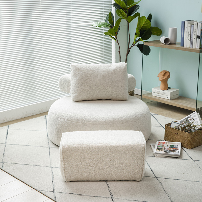 Nordic Small Apartment Single Sofa Living Room Bedroom Balcony Leisure Lazy Sofa Tatami Lazy Sofa