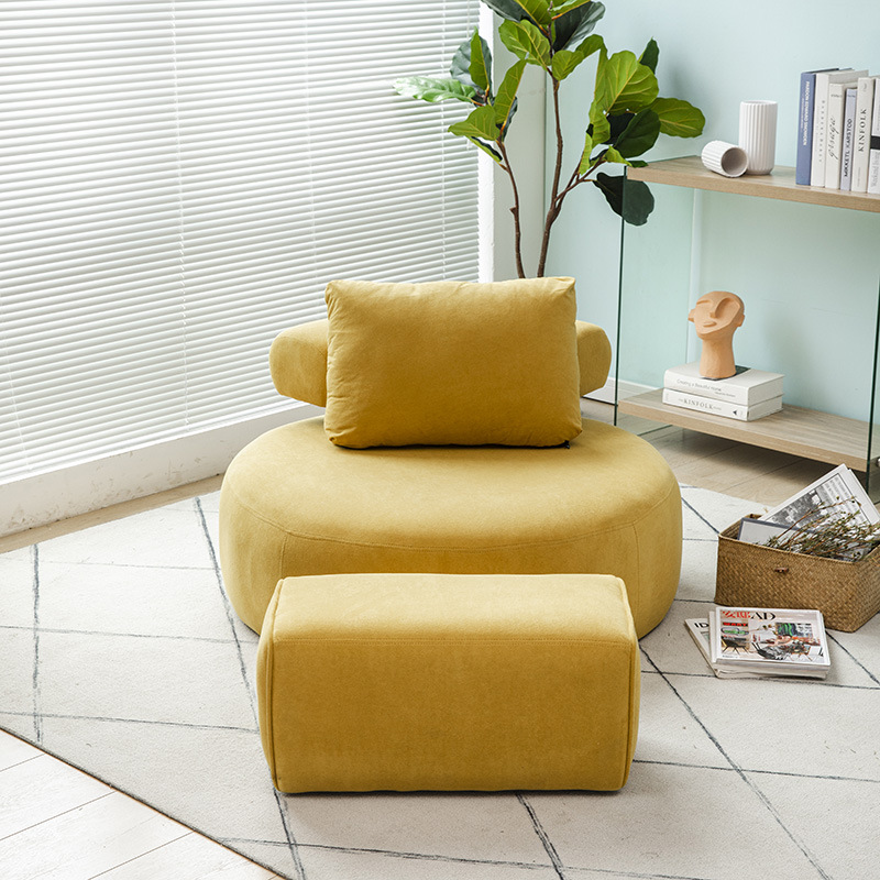Nordic Small Apartment Single Sofa Living Room Bedroom Balcony Leisure Lazy Sofa Tatami Lazy Sofa
