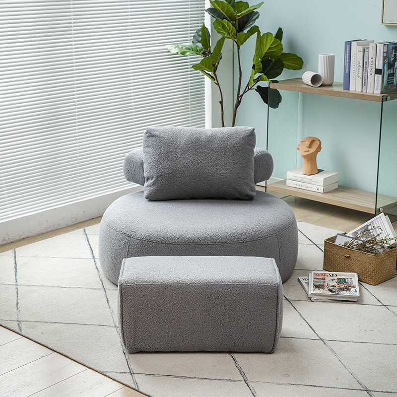 Nordic Small Apartment Single Sofa Living Room Bedroom Balcony Leisure Lazy Sofa Tatami Lazy Sofa