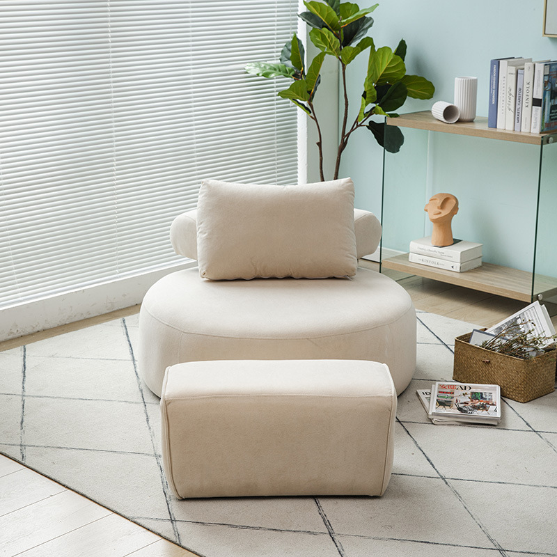 Nordic Small Apartment Single Sofa Living Room Bedroom Balcony Leisure Lazy Sofa Tatami Lazy Sofa
