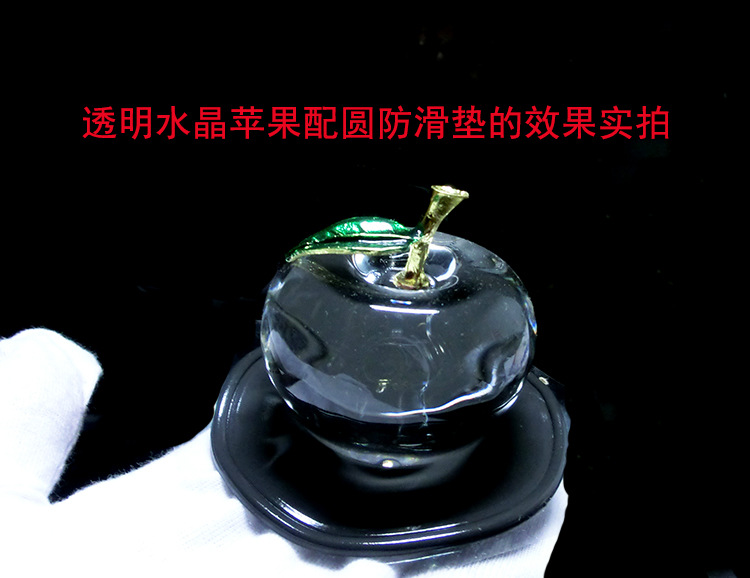 selling crystal Apple Creative gift Gold leaf decorative arts and Crafts Christmas decorations Car Home Decoration