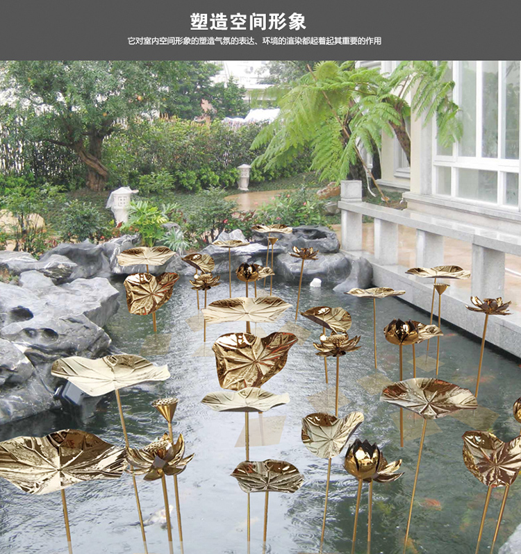 Modern Metal Simulation Lotus Iron Lotus Leaf Lotus Garden Garden Hotel Pool LandscapeImported arts and crafts Modern Metal Simulation Lotus Iron Lotus Leaf Lotus Garden Garden Hotel Pool LandscapeImported arts and crafts