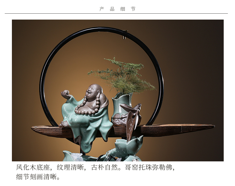 Water Purifier Fountain Humidifier Fortune Fengshui Wheel Living Room Office Home Creative Imported arts and crafts Water Purifier Fountain Humidifier Fortune Fengshui Wheel Living Room Office Home Creative Imported arts and crafts