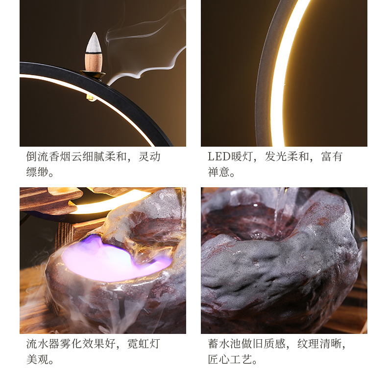 Water Purifier Fountain Humidifier Fortune Fengshui Wheel Living Room Office Home Creative Imported arts and crafts Water Purifier Fountain Humidifier Fortune Fengshui Wheel Living Room Office Home Creative Imported arts and crafts