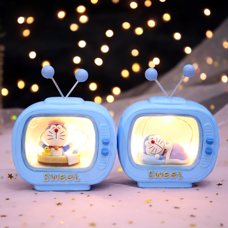 Imported arts and crafts Xiaoding TV Small Night Lamp Get Children&#039;s Birthday Gifts Female Pokonyan Craft Ornaments
