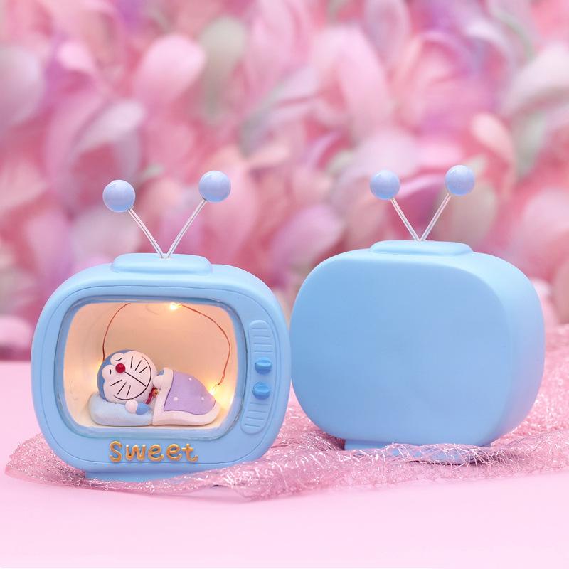 Imported arts and crafts Xiaoding TV Small Night Lamp Get Children&#039;s Birthday Gifts Female Pokonyan Craft Ornaments
