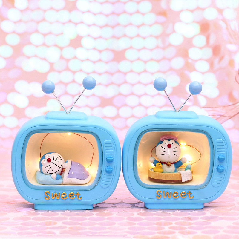 Imported arts and crafts Xiaoding TV Small Night Lamp Get Children&#039;s Birthday Gifts Female Pokonyan Craft Ornaments