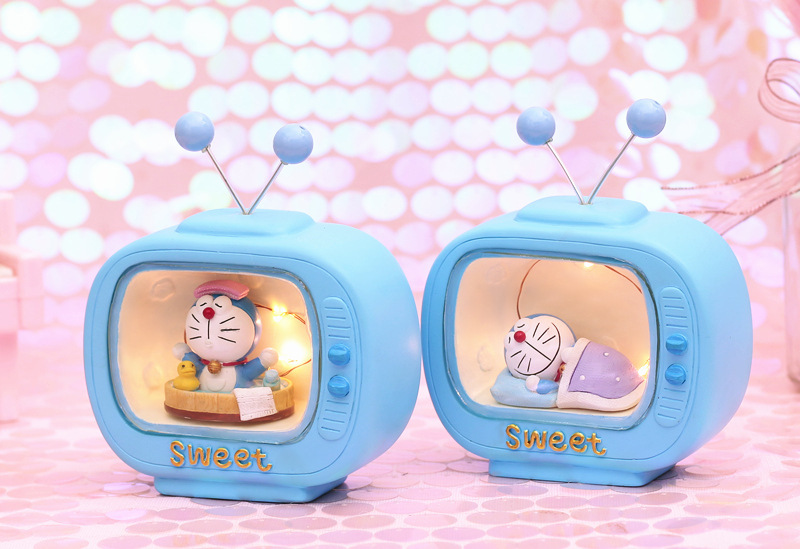 Imported arts and crafts Xiaoding TV Small Night Lamp Get Children's Birthday Gifts Female Pokonyan Craft Ornaments Imported arts and crafts Xiaoding TV Small Night Lamp Get Children's Birthday Gifts Female Pokonyan Craft Ornaments