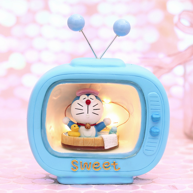 Imported arts and crafts Xiaoding TV Small Night Lamp Get Children's Birthday Gifts Female Pokonyan Craft Ornaments Imported arts and crafts Xiaoding TV Small Night Lamp Get Children's Birthday Gifts Female Pokonyan Craft Ornaments