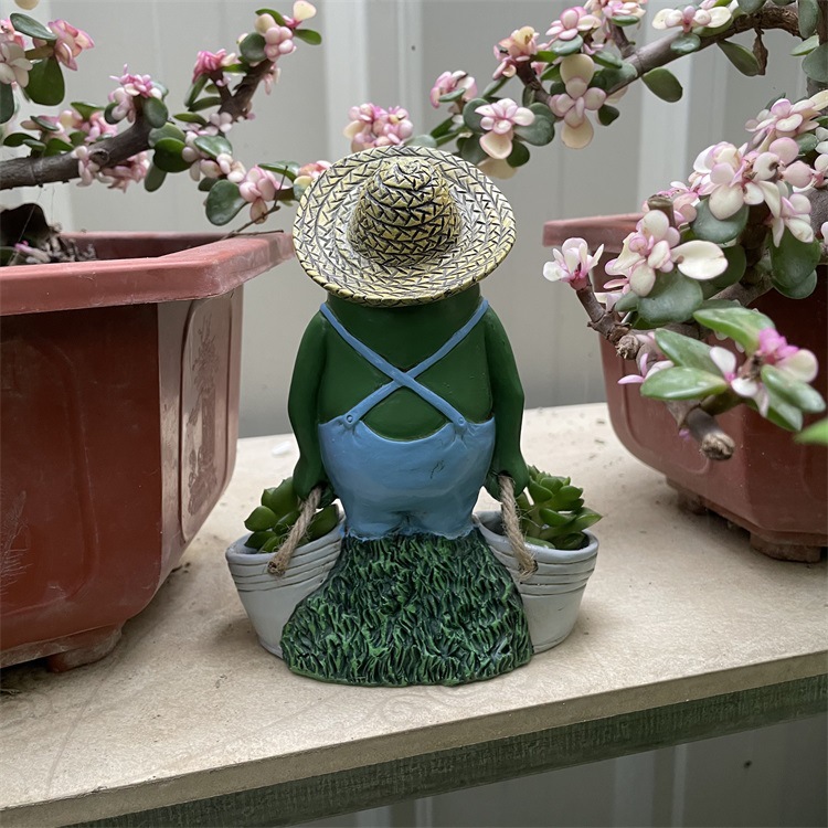 Resin Frog Animal Decoration Garden Crafts Customization Cross-Border Potted Cute Office Imported arts and crafts Resin Frog Animal Decoration Garden Crafts Customization Cross-Border Potted Cute Office Imported arts and crafts