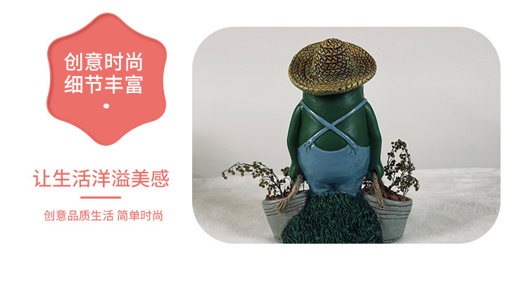 Resin Frog Animal Decoration Garden Crafts Customization Cross-Border Potted Cute Office Imported arts and crafts Resin Frog Animal Decoration Garden Crafts Customization Cross-Border Potted Cute Office Imported arts and crafts