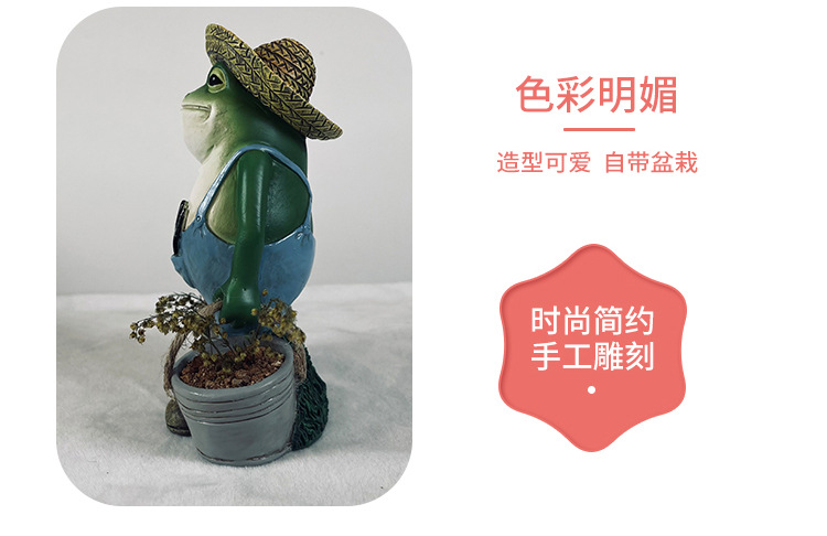Resin Frog Animal Decoration Garden Crafts Customization Cross-Border Potted Cute Office Imported arts and crafts Resin Frog Animal Decoration Garden Crafts Customization Cross-Border Potted Cute Office Imported arts and crafts