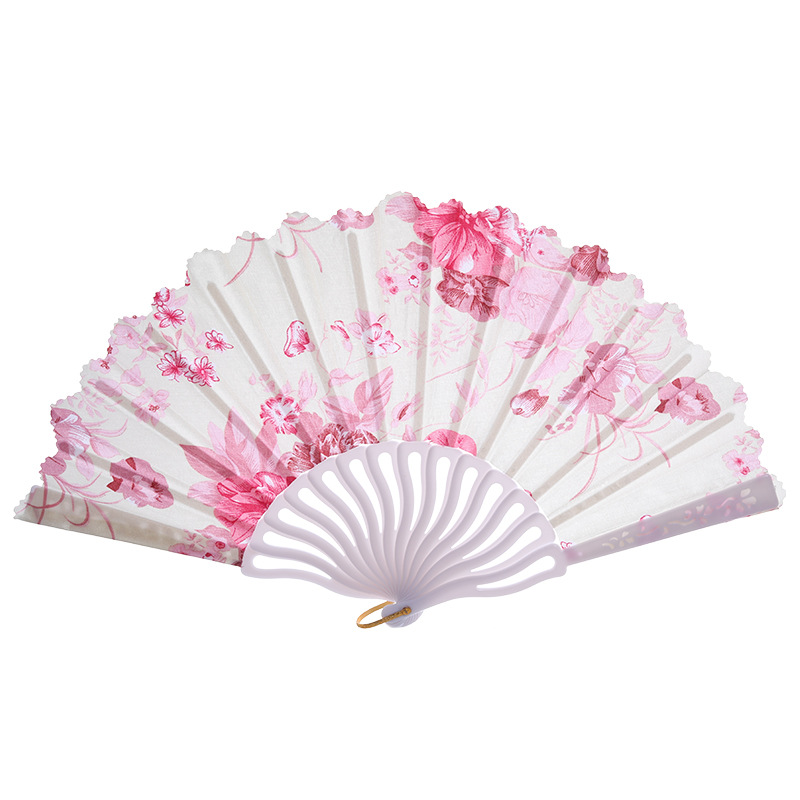 Japanese Dance Pp Plastic Printing Fan Hand Grinding Chinese Style Imported arts and crafts