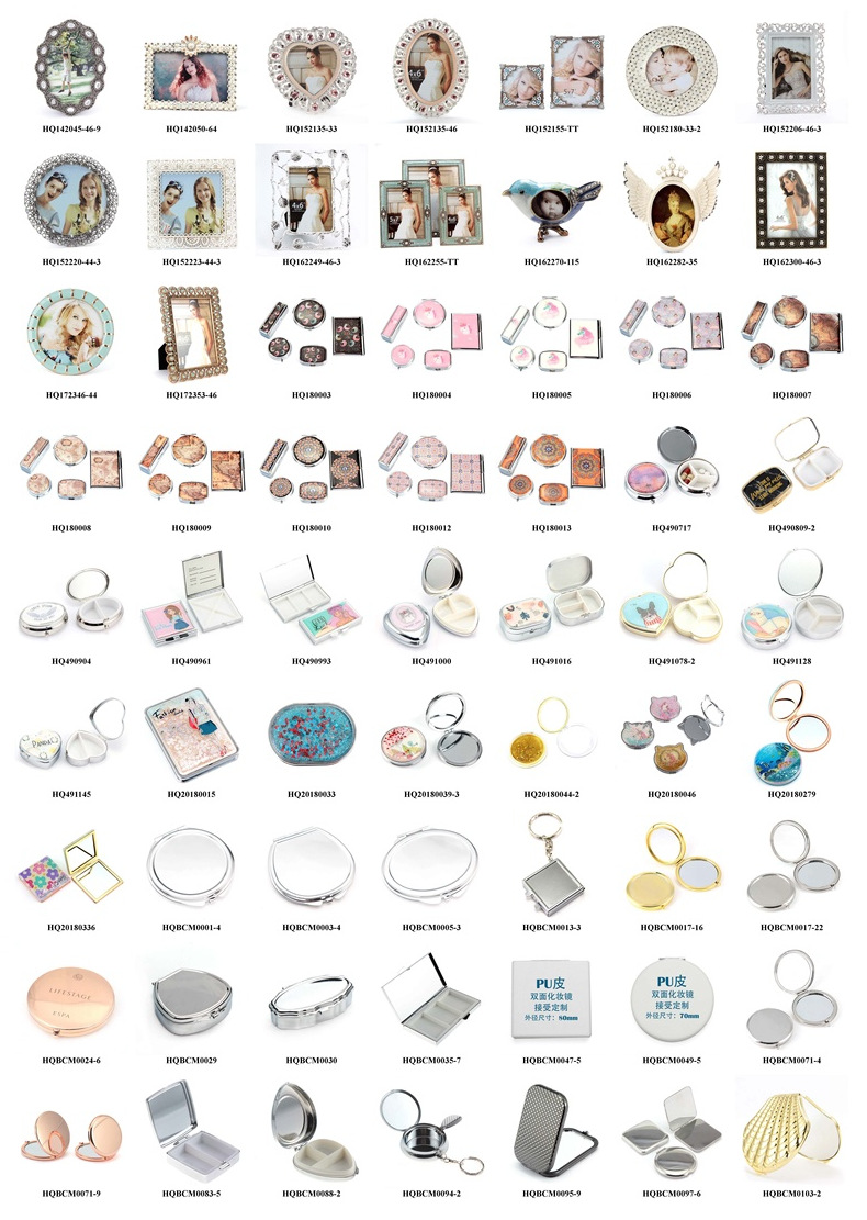 6cm Square Metal Dressing Mirror PU Leather Mirror Can Issue VAT Invoice