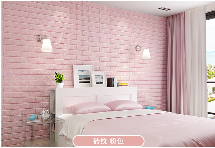 Self-Adhesive 3D Wall Stickers Brick Pattern Wallpaper Background Wall Anti-Collision Foam Soft Bag Bedroom Self-Adhesive 3D Wall Stickers Brick Pattern Wallpaper Background Wall Anti-Collision Foam Soft Bag Bedroom