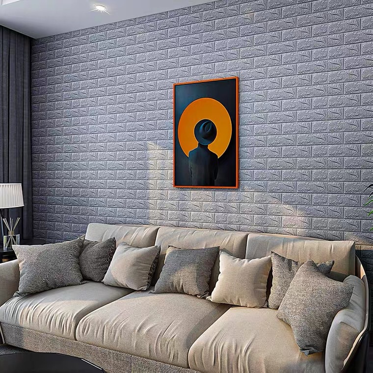 Self-Adhesive 3D Wall Stickers Brick Pattern Wallpaper Background Wall Anti-Collision Foam Soft Bag Bedroom Self-Adhesive 3D Wall Stickers Brick Pattern Wallpaper Background Wall Anti-Collision Foam Soft Bag Bedroom
