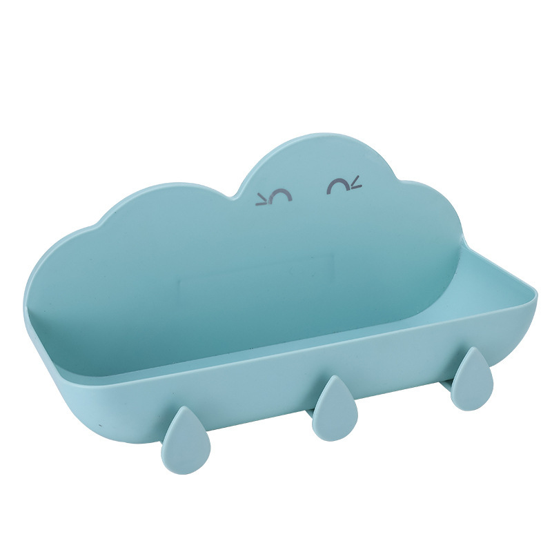 Household Cloud Storage Rack Kitchen Punch-Free Wall-Mounted Storage Rack Bathroom Multi-Functional Draining Hanger
