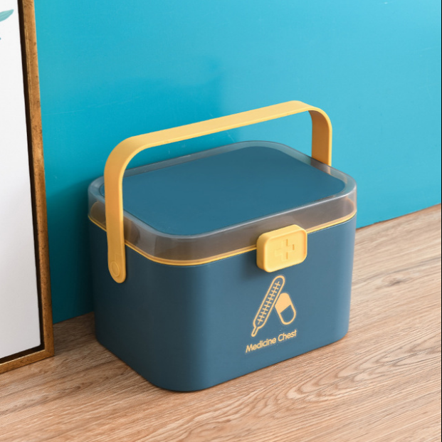 New Small Medicine Box Spot Nordic Style Medicine Box Household Plastic Portable Medicine Storage Box Spot Custom Logo