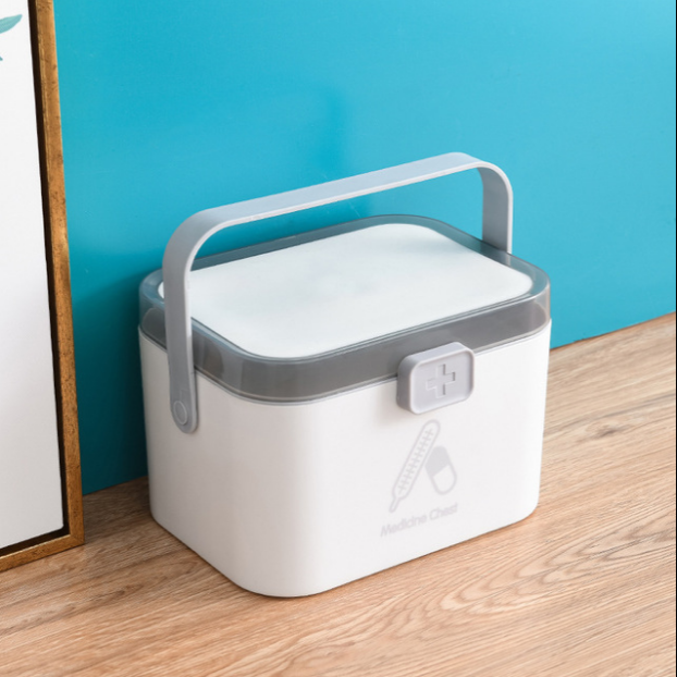 New Small Medicine Box Spot Nordic Style Medicine Box Household Plastic Portable Medicine Storage Box Spot Custom Logo