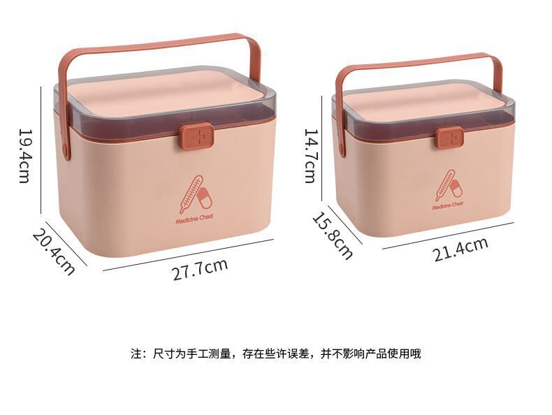 New Small Medicine Box Spot Nordic Style Medicine Box Household Plastic Portable Medicine Storage Box Spot Custom Logo