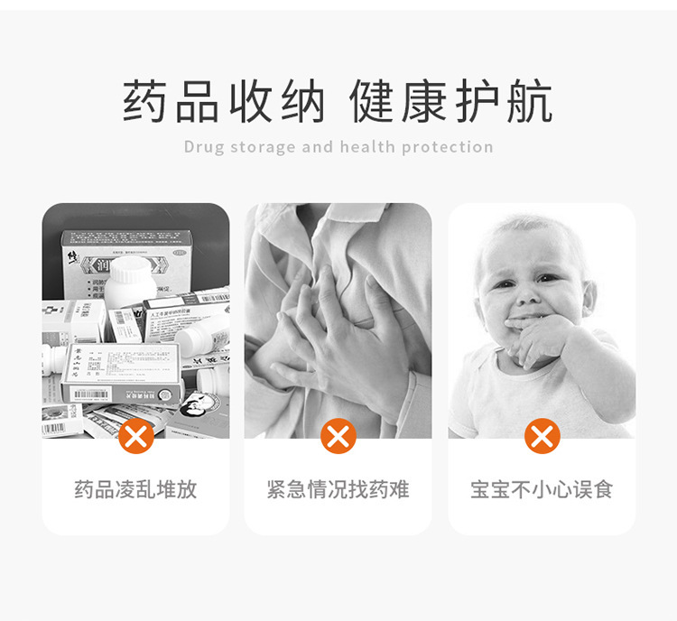 New Small Medicine Box Spot Nordic Style Medicine Box Household Plastic Portable Medicine Storage Box Spot Custom Logo