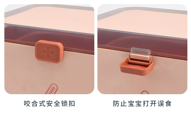 New Small Medicine Box Spot Nordic Style Medicine Box Household Plastic Portable Medicine Storage Box Spot Custom Logo