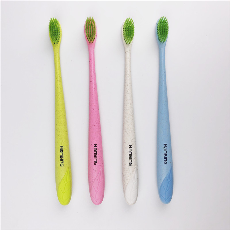 Han bing 383 imported brush silk wheat straw environmentally friendly green tea soft bristle toothbrush