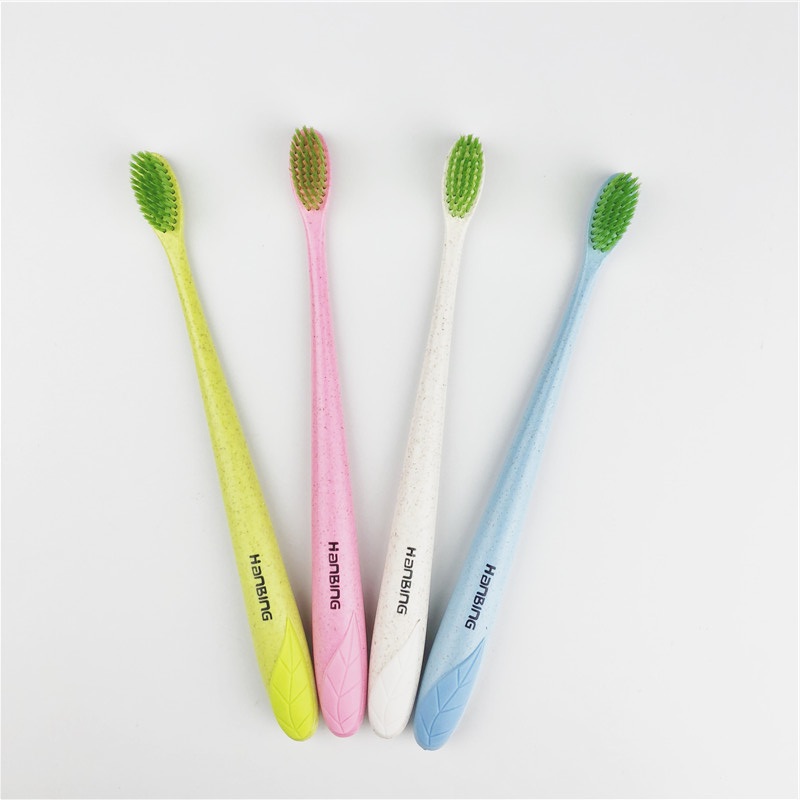 Han bing 383 imported brush silk wheat straw environmentally friendly green tea soft bristle toothbrush Han bing 383 imported brush silk wheat straw environmentally friendly green tea soft bristle toothbrush