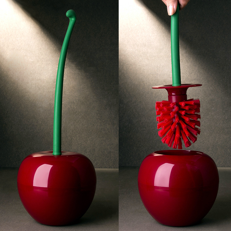 Long Handle Soft Bristles Toilet Brush Cherry Toilet Brush Daily Necessities Popular Creative Toilet brush