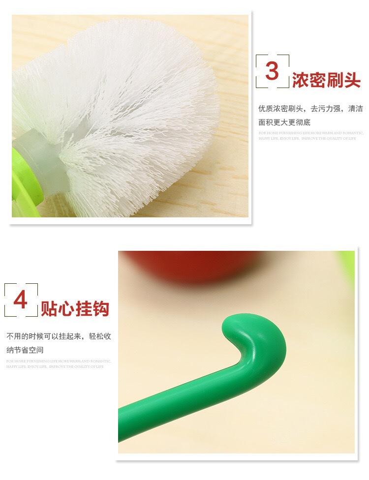 Long Handle Soft Bristles Toilet Brush Cherry Toilet Brush Daily Necessities Popular Creative Toilet brush Long Handle Soft Bristles Toilet Brush Cherry Toilet Brush Daily Necessities Popular Creative Toilet brush