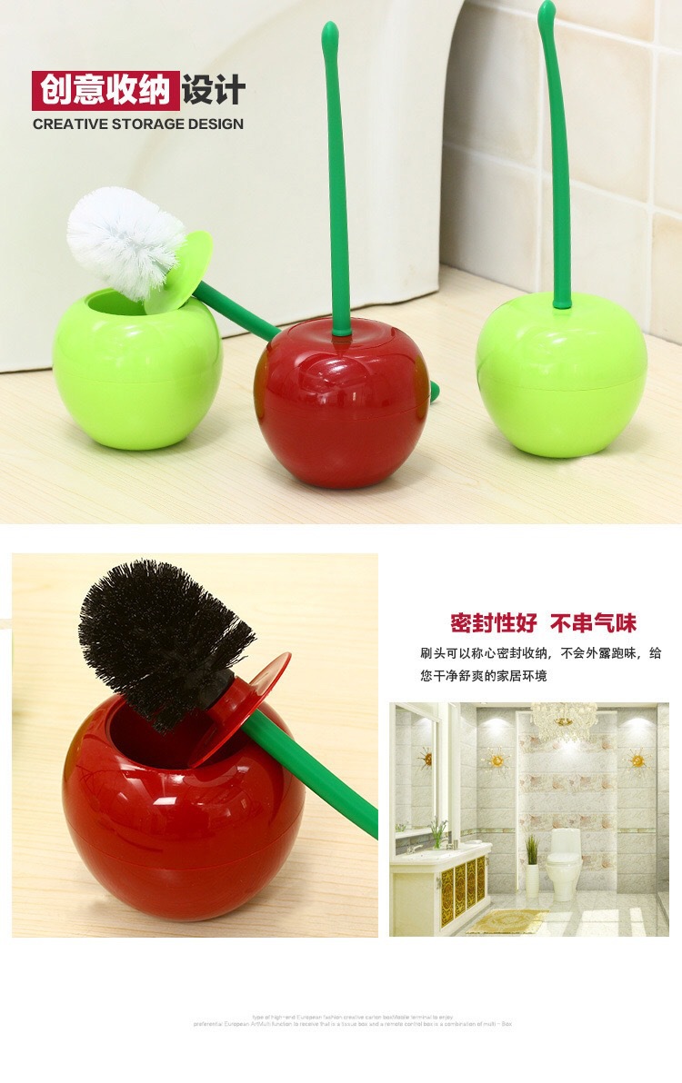 Long Handle Soft Bristles Toilet Brush Cherry Toilet Brush Daily Necessities Popular Creative Toilet brush Long Handle Soft Bristles Toilet Brush Cherry Toilet Brush Daily Necessities Popular Creative Toilet brush