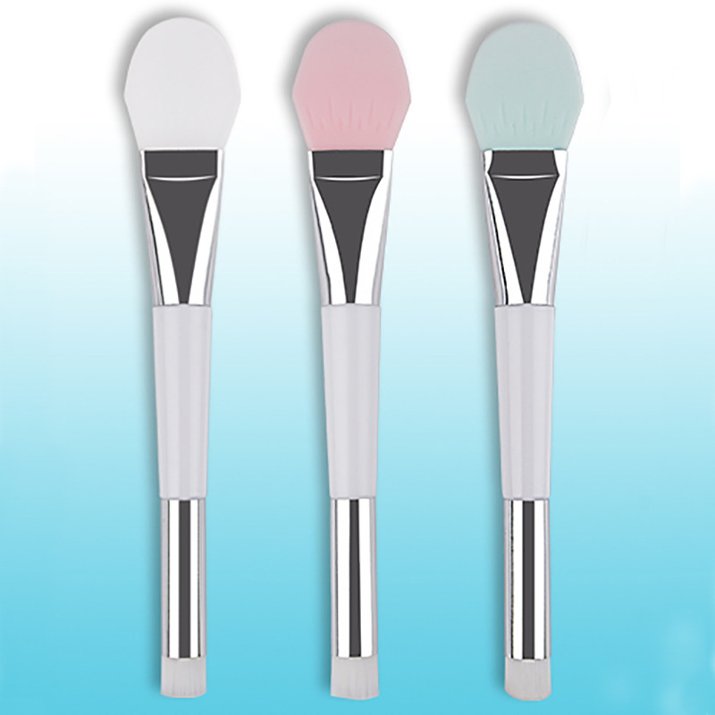 Internet Famous Recommended Silicone Facial Mask Brush Dual Head DualUse Soft Hair Makeup Brush Beauty Beauty Tools