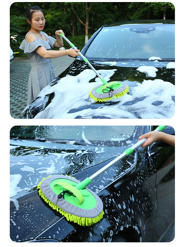 Chenille Three-Section Retractable Car Wash Mop Special Brush Soft Fur Cleaning Car Cleaning Tool Factory Direct Sales Chenille Three-Section Retractable Car Wash Mop Special Brush Soft Fur Cleaning Car Cleaning Tool Factory Direct Sales
