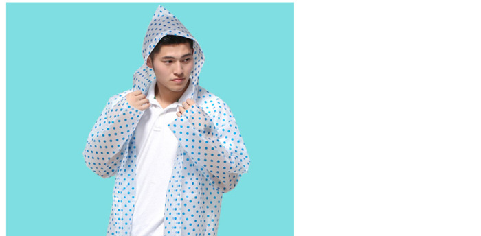 Minca dot outdoor adult / children raincoat EVA long coat type