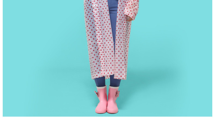 Minca dot outdoor adult / children raincoat EVA long coat type