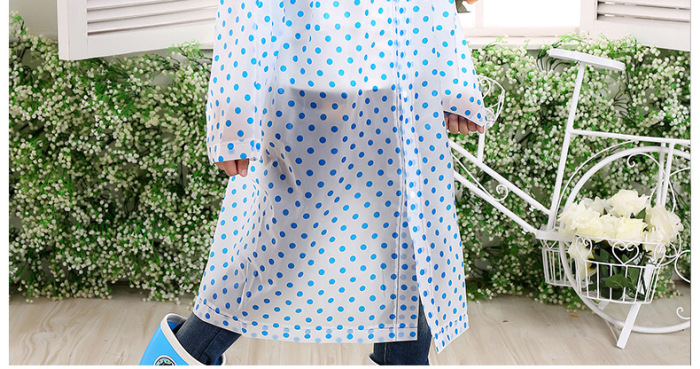 Minca dot outdoor adult / children raincoat EVA long coat type