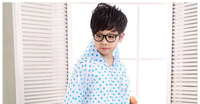 Minca dot outdoor adult / children raincoat EVA long coat type